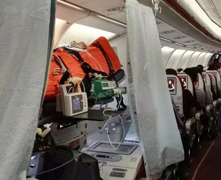忻州跨国医疗包机、航空担架
